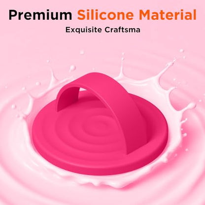 Magnetic Phone Grip Ring, Compatible with MagSafe, Upgraded Liquid Silicone for Secure Comfort, Rotating Finger Loop Ring Grip Holder for iPhone 17/16/15/14/13/12 Pro Max Plus, Neon Pink - color: Neon Pink