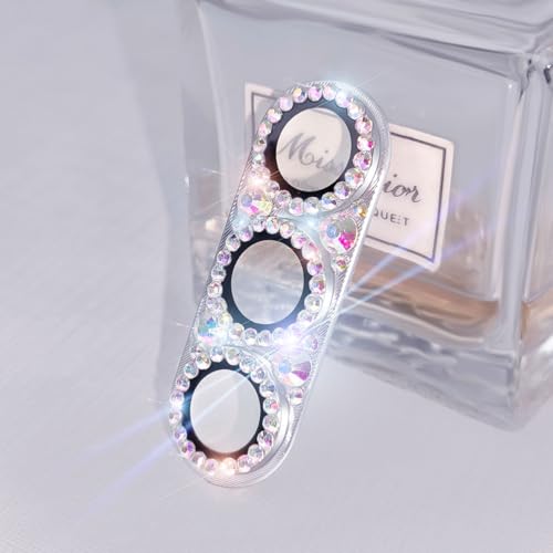 Bling Diamond Camera Lens Protector Compatible with Samsung Galaxy S25 Plus, Metal Glitter Gem Camera Cover，9H Tempered Glass lens full Screen Protector with 3D Rhinestone Sparkle - color: for Galaxy S25 Plus