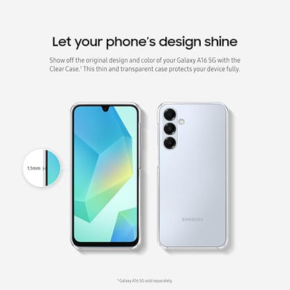 Samsung Galaxy A16 5G Clear Phone Case, Durable, Anti-Scratch Finish, Anti-Yellowing Design, Protective Cover, US Version, EF-QA166CTEGUS - color: Transparent, style: A16