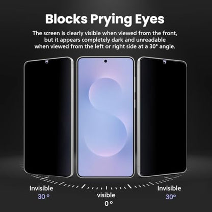 2-Pack Anti Glare Matte Privacy Screen Protector for Samsung Galaxy S26 Ultra [0.1S Fingerprint ID Unlock][Anti Spy PET Flexible Film][Bubble-Free Easy Installation with Alignment Jig] - size: Galaxy S26 Ultra