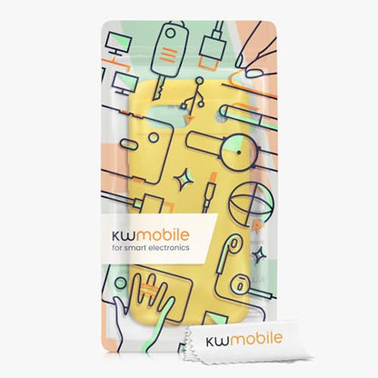 kwmobile Case Compatible with Google Pixel 8a Case - Protective Slim TPU Phone Cover - Soft Matte Finish - Radiant Yellow - color: Radiant Yellow