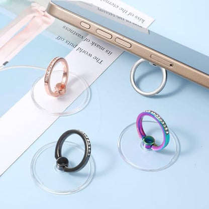 Ymapinc Cell Phone Ring Holder, Phone Case Ring, Bling Phone Ring Holder Grip with Rhinestone Finger Grip 360° Rotation Compatible with Phones Tablets Case