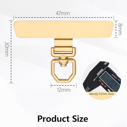 ZXZone Metal Phone Tether Tab, Anti-Scratch, Metal Phone Patch, Universal Cellphone Lanyard Pad for Full Phone Cases, 2 Pieces (XS-Gold) - color: XS-Gold