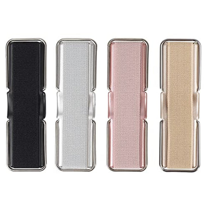 Phone Strap, CISID 4 Pcs Phone Grip with Stand Phone Strap Holder for Hand Finger Kickstand Suitable for iPhone Samsung and Most Smartphones(Black,Silver,Rose Gold,Gold 4PCS) - color: Black,Silver,Rose Gold,Gold