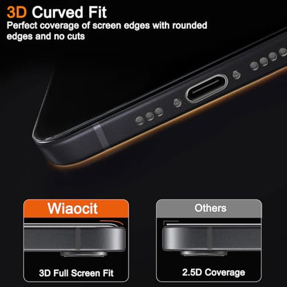 Wiaocit Tempered Glass Privacy Screen Protector for iPhone 16e/iPhone 17e - size: iPhone 16e/iPhone 17e-6.1 Inch