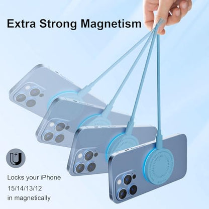 MagSafe Charger 2 Pack 15W Magnetic Wireless Charger Fast Charging Pad Compatible with iPhone 17/16/15/14/13/12 Series & AirPods 3/2/Pro Magnetic MagSafe Charging Pad with Dual Ports-Blue - color: Blue, size: 2Pack