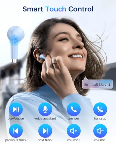 KTGEE Wireless Earbuds Bluetooth 5.3 Ear Buds Headphones, 40Hrs Playback - color: Z-Blue