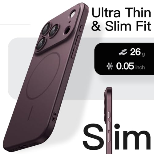 JETech Magnetic Slim Case for iPhone New Pro, Dark Cherry - color: Cherry, size: iPhone NEW Pro