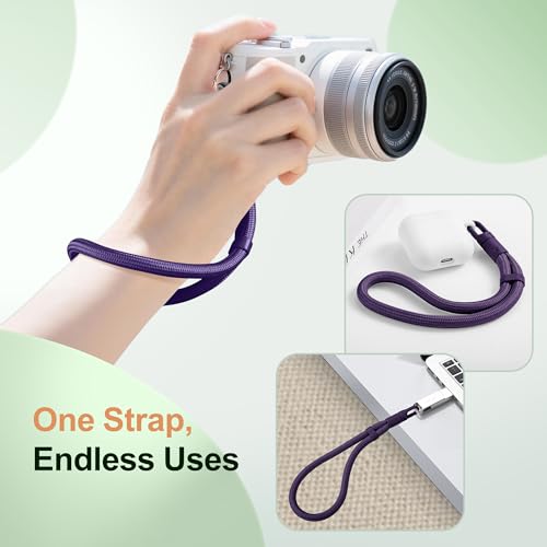 SHANSHUI Hand Wrist Strap Lanyard, 3 Pack Adjustable Cell Phone Lanyard Strap, Hand Wrist Strap Lanyard with 3x Tether Tabs for Smartphones- Black Gray Purple - color: Black+gray+purple