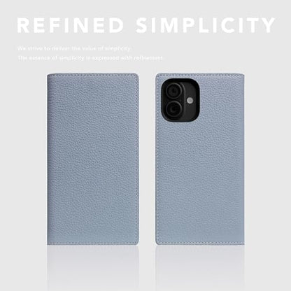 SLG D8 Full Grain Leather Wallet Case for iPhone 16 - [2-in-1] Handcrafted Detachable Diary Style with Magnetic MagSafe Back Cover, Gift Box Included (Powder Blue) - color: [D8 Full Grain] Powder Blue, size: iPhone 16
