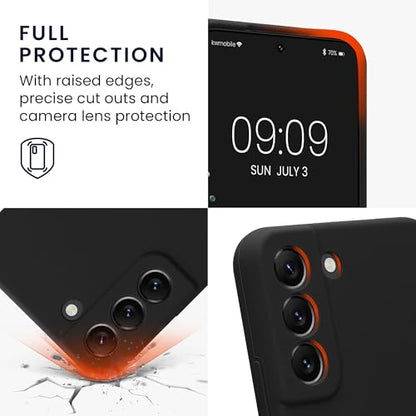 kwmobile Case Compatible with Samsung Galaxy S22 Case - Slim TPU Silicone Phone Cover - Soft Touch Finish - Black - color: black, size: Galaxy S22