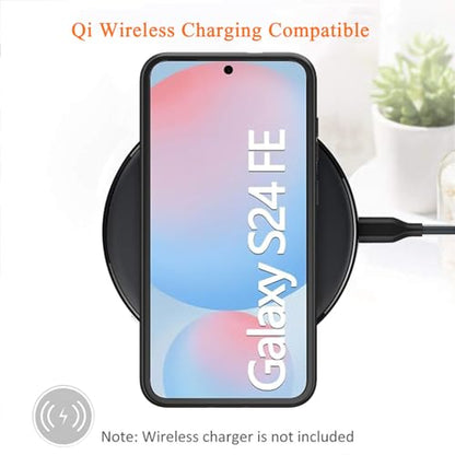Wireless Charging Case for Galaxy S24 FE, Upgraded 12000mAh Rechargeable Portable Charging Case Compatible with Galaxy S24 FE (6.7 inch) with Carplay Extended Battery Pack Charger Case (Black) - size: Galaxy S24 FE