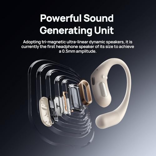 mibro OpenEar Pro Open Ear Earbuds with Mic, Lightweight Bluetooth, White - color: White