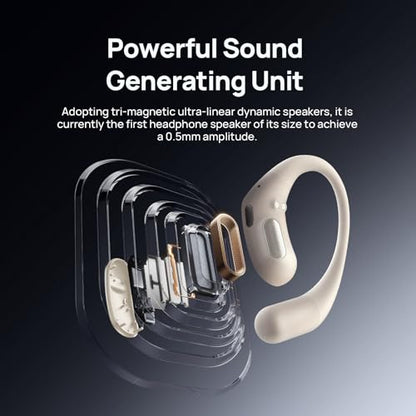 mibro OpenEar Pro Open Ear Earbuds with Mic, Lightweight Bluetooth, White - color: White