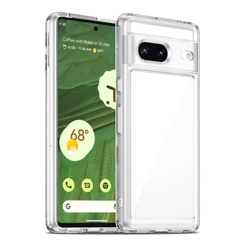 Case for Google Pixel 7, Military Grade Drop Protection Phone Case, Yellowing Resistant, Anti-Scratch Hard PC Back, Shockproof Hard Ultra-Thin Protective Cover, Clear - size: Google Pixel 7