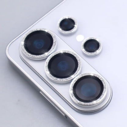 for Samsung Galaxy S26 Ultra Camera Lens Protector, Bling Glitter Metal Ring Tempered Glass Lens Cover Accessories (Silver) - color: Silver