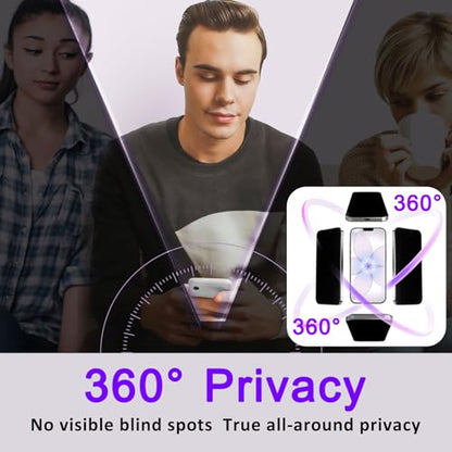 2 Pack 360° Privacy Screen for iPhone 17e/16e/14/13,Easy Install - size: 17e/16e/14/13/13 Pro