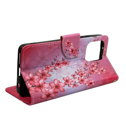 Zase for Motorola Moto G Power 5G (2025/2026) Wallet Phone Case Purse Protective Premium PU Leather Magnetic Closure w/Kickstand ID Card Slot Wrist Strap Cute Design (Pink Cherry Blossom) - color: Pink Cherry Blossom
