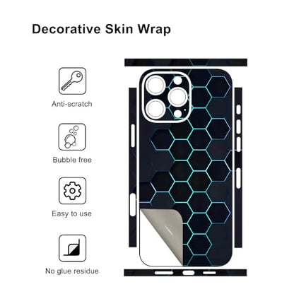 Skin Wrap Compatible with 13/14/15/16/17 Pro Max (Dark Blue, 14 Pro Max) - color: Dark Blue, size: 14 Pro Max