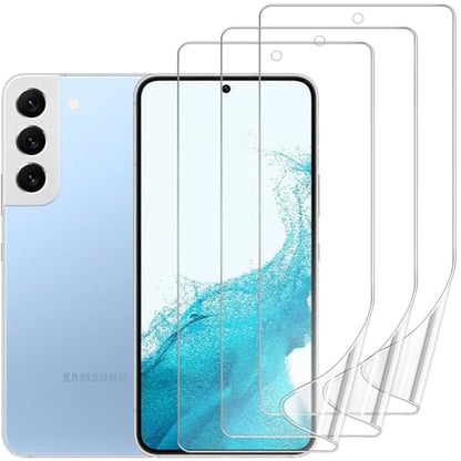 3 Pack Screen Protector Compatible for Samsung Galaxy S22 6.1 Inch, HD Clear Flexible Soft TPU Hydrogel Film for Samsung Galaxy S22 5G - Support Fingerprint Unlock, High Sensitivity - size: Samsung Galaxy S22