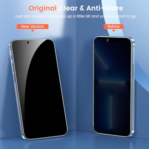 Fotbor Privacy Screen Protector for iPhone 13 Pro with Camera Lens Protector [2+2 Pack], with Easy Installation Kit, Anti Spy Private Full Coverage Tempered Glass Film 6.1Inch, Bubble Free - size: iPhone 13 Pro-6.1 inch