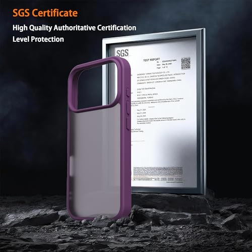 for iPhone 17 pro max Case Translucent Matte Phone Cover, [10 FT Military Grade Drop Protection] Slim Durable Shockproof Protective Bumper (deep Purple, iPhone 17 pro max) - color: Deep Purple, size: iPhone 17 Pro Max