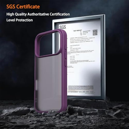 for iPhone 17 pro max Case Translucent Matte Phone Cover, [10 FT Military Grade Drop Protection] Slim Durable Shockproof Protective Bumper (deep Purple, iPhone 17 pro max) - color: Deep Purple, size: iPhone 17 Pro Max