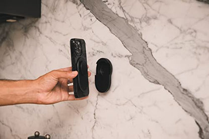 PopSockets Phone Mount for MagSafe, Stick-On Wall- Black - color: Black, style: MagSafe Mount