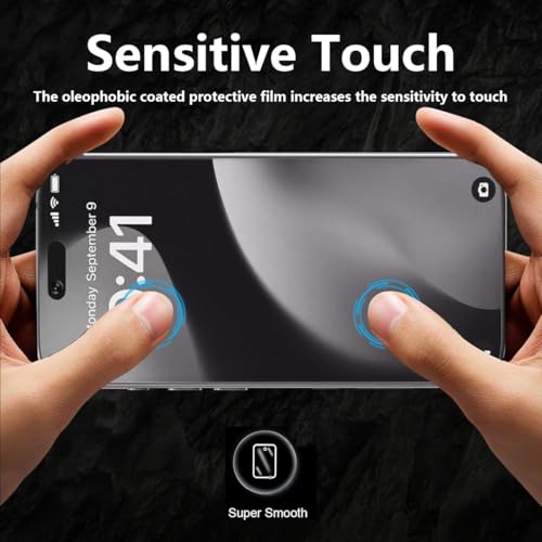 2 Pack for iPhone 17 Pro Max Privacy Screen Protector. Anti Scratch, Self-Healing, Anti Spy Flexible TPU Film NOT Tempered Glass for iPhone 17 Pro Max