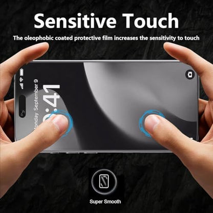2 Pack for iPhone 17 Pro Max Privacy Screen Protector. Anti Scratch, Self-Healing, Anti Spy Flexible TPU Film NOT Tempered Glass for iPhone 17 Pro Max