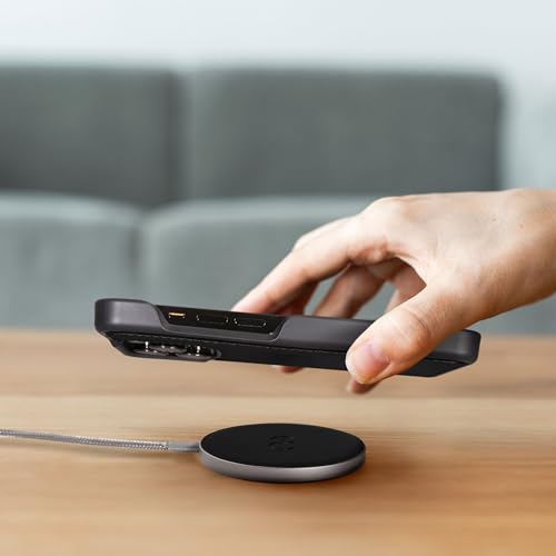 Dreem Empower Magnetic Wireless Charger Pad – Compatible with MagSafe for iPhone 18/17/16/15/14/13/12 & Qi-Certified Devices – Premium Vegan Leather [Black] - color: Black