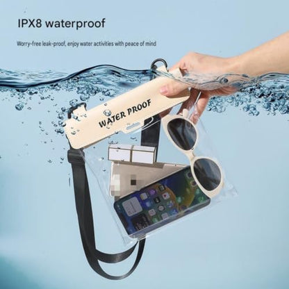 Waterproof Phone Pouch with Adjustable Shoulder Strap, Large Capacity Dry Bag, Touch Screen Compatible Case for Beach, Swimming, Kayaking, Boating, Fishing, Travel and Outdoor Activities (Yellow) - color: Yellow