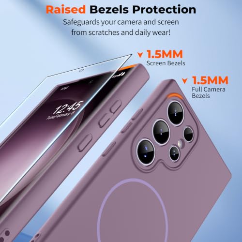 zapica Magnetic for Samsung Galaxy S23 Ultra Case, Purple - color: Purple, size: Samsung Galaxy S23 Ultra 6.8''