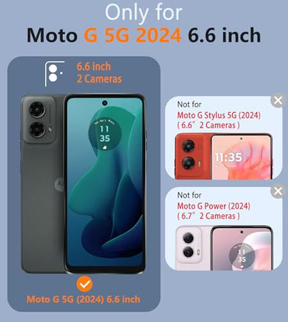 FNTCASE for Moto G 5G 2024 Case with 360 Rotatable Belt-Clip Holster Black | Rugged Heavy Duty Drop Protection, Military Grade Shockproof Durable Protective Cell Phone Cover