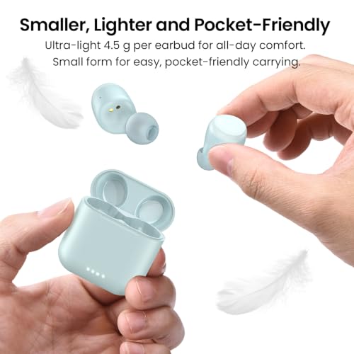 TOZO T6 Wireless Earbuds Bluetooth 5.3 Stereo Sound in Ear Headphones - color: Blue