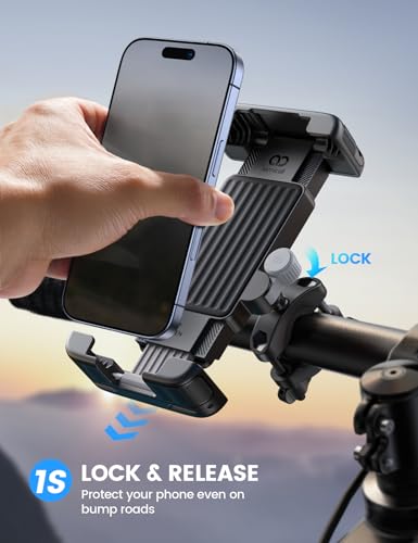 Lamicall Bike Motorcycle Phone Mount Holder - [1s Quick Lock] - color: Gray