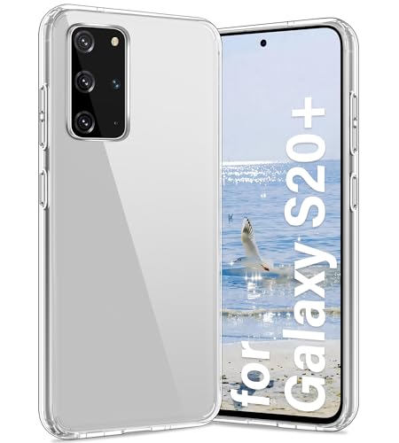 Vakoo Case for Samsung Galaxy S20+ Plus 5G | Clear Anti-Yellowing, Hard Back, Military-Grade Drop Protection, Supports Wireless Charging - Transparent - color: Transparent, size: S20+ Plus