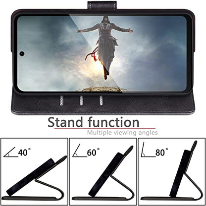 SUANPOT Compatible with Moto G Power 2026/Power 2025/Play 2025 Wallet case with RFID Blocking Credit Card Holder,Flip Book PU Leather Protective Cover Women Men for Power 2026 Phone case Black - color: Black