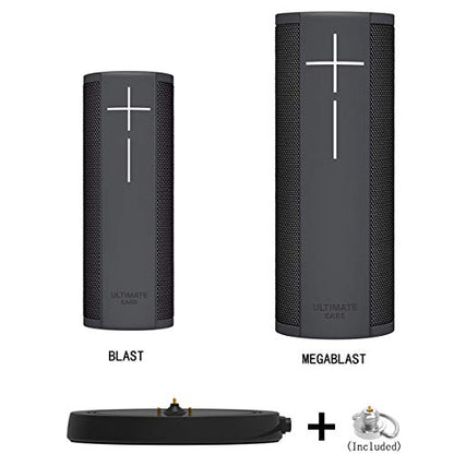Power Up Charging Dock Compatible with Ultimate Ears UE Boom 3/Megaboom 3/Blast/Megablast(Wall Charger and 5 Feet Cable Included) Black(Not for Boom4/Megeboom 4) - color: Black