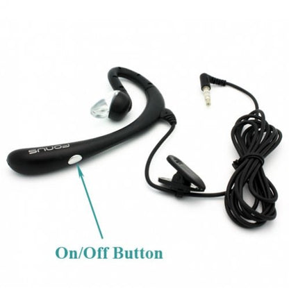 Premium Behind-The-Ear WIRED Hands-free Boom Headset MONO Headphone Single Earphone with Microphone for Verizon Kyocera Brigadier, Verizon Kyocera Hydro Elite C6750, Verizon LG VS890 Enact, Verizon LG Extravert 2, Verizon LG G Pad 8.3