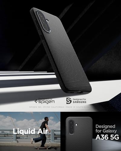 Spigen Liquid Air Designed for Galaxy A36 5G Case (2025) [Military-Grade Protection] - Matte Black - size: Galaxy A36 5G