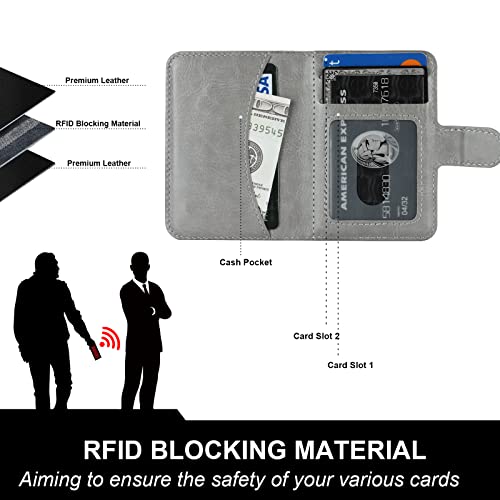 Bocasal for MagSafe Card Wallet for iPhone, Grey - color: Gray