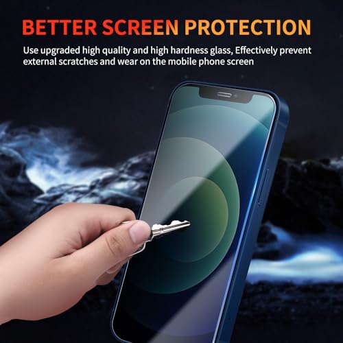 Privacy Screen Protector for iPhone 12 Mini 5.4 Inch 3 Pack, Tempered Glass Film Anti-spy Scratch Resistant 9H Hardness Case Friendly - size: iPhone 12 Mini