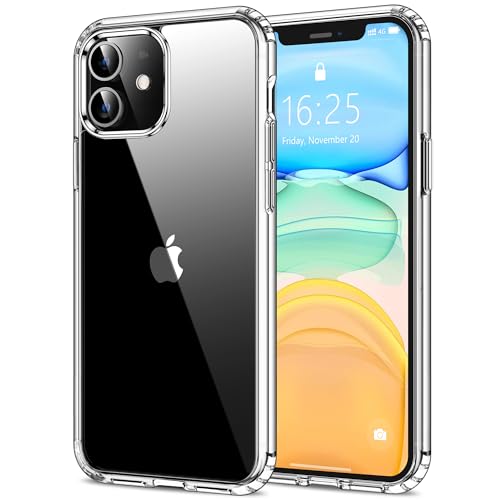 HOOMIL Case for iPhone 11 6.1-Inch, Non-Yellowing, Drop Protection, Anti-Scratch Transparent Hard Back Phone Cover - Crystal Clear - color: Clear, size: iPhone 11