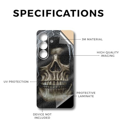 Glossy Glitter Phone Skin Compatible with Samsung Galaxy S26 - Reaper Skull - Premium 3M Vinyl Protective Wrap Decal Cover - Easy to Apply | Crafted in the USA by MightySkins - color: Reaper Skull, size: Galaxy S26 (Back Wrap), style: Glossy Glitter Finis