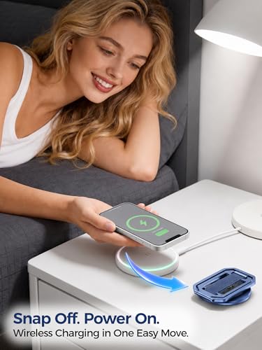 Ultra-Light & Durable Aluminum Phone Grip Stand for MagSafe with Strap - color: Blue(All-Aluminum)