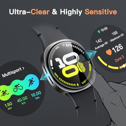 JETech Screen Protector for Samsung Galaxy Watch 9/8 40mm, 3-Pack | Tempered Glass Protection, HD Clear, Anti-Scratch Design - size: Galaxy Watch 9/8 40mm