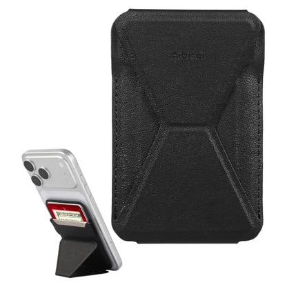 Cell Phone Wallet,Magnetic Wallet with Stand,Slim Card Holder - color: Black3