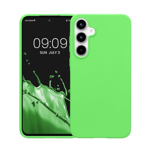 kwmobile Case Compatible with Samsung Galaxy A55 5G Case - Soft Slim Protective TPU Silicone Cover - Lime Green - color: lime green, size: Galaxy A55 5G