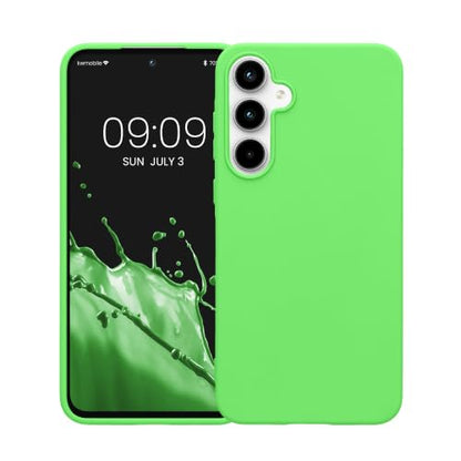 kwmobile Case Compatible with Samsung Galaxy A55 5G Case - Soft Slim Protective TPU Silicone Cover - Lime Green - color: lime green, size: Galaxy A55 5G